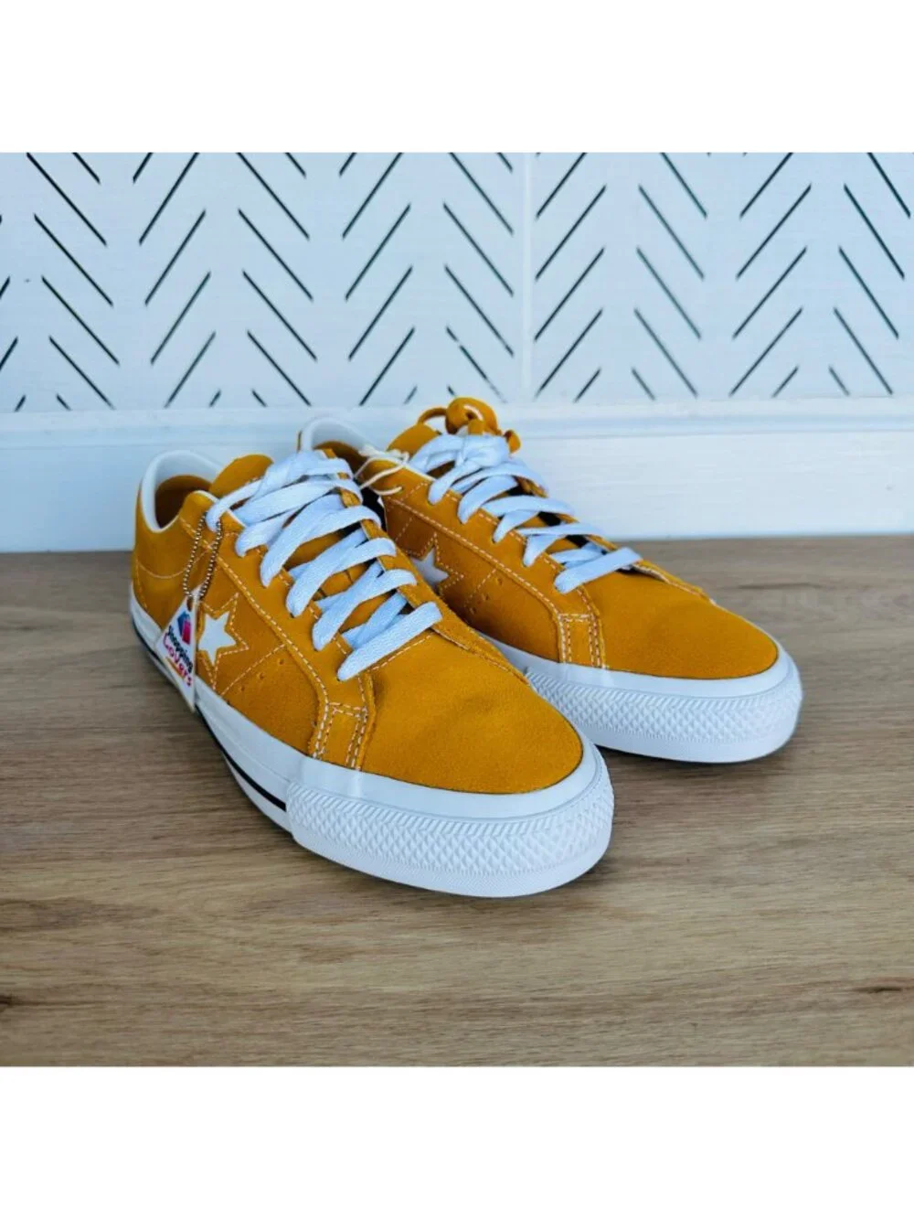 ⭐Converse One Star Pro OX Low Men Shoes 6.5 Mustard Yellow Suede Sneaker A09231C